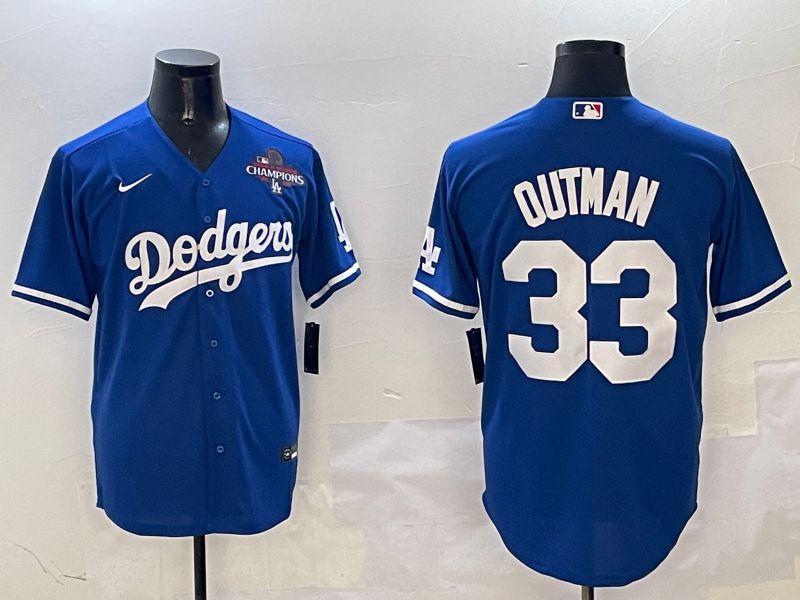 Men Los Angeles Dodgers 33 Outman Blue Game 2025 Nike MLB Jersey style 4
